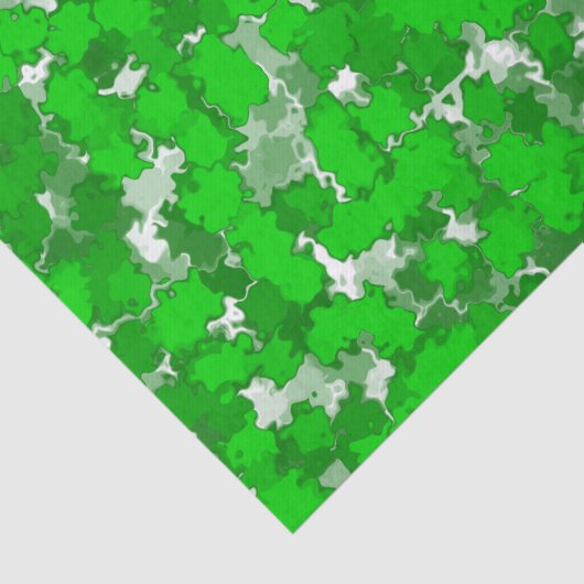 Papier Mousseline Design d'art Abstrait Foliage vert (Détail)