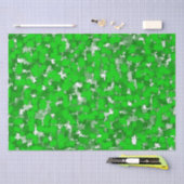 Papier Mousseline Design d'art Abstrait Foliage vert (Artisanat)