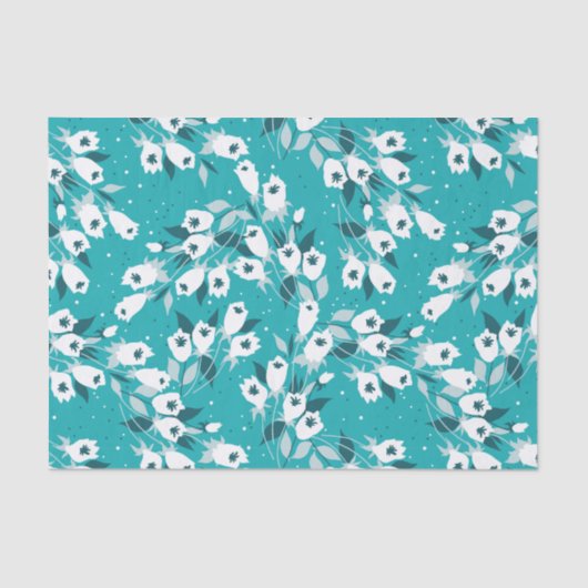 Papier Mousseline Design d'art botanique Motif élégant à la fleur de (Recto)