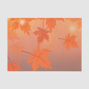 Papier Mousseline Design d'automne avec feuilles d'érable et effet b