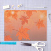 Papier Mousseline Design d'automne avec feuilles d'érable et effet b (Artisanat)