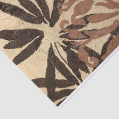 Papier Mousseline Design de crayon floral avec Feuilles tawny (Détail)