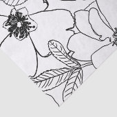 Papier Mousseline Design de dessin élégant Rose Floral Line (Détail)