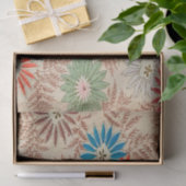 Papier Mousseline Design de fleurs anciennes - Papier Tissu pour l'a (Cadeau)