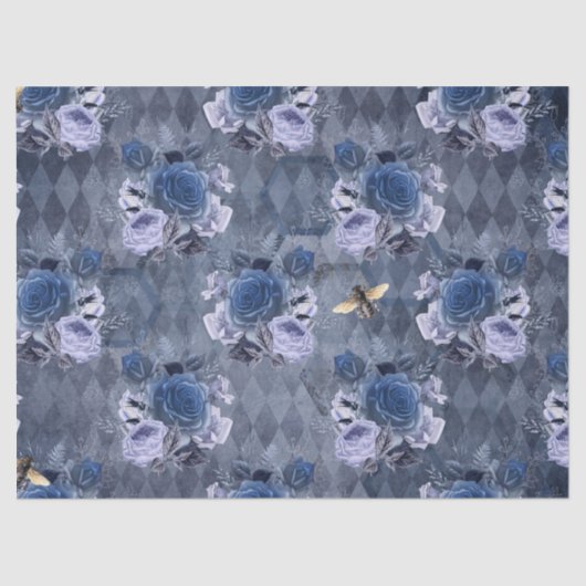 Papier Mousseline Design de la série Blue Bee 1 (Recto)