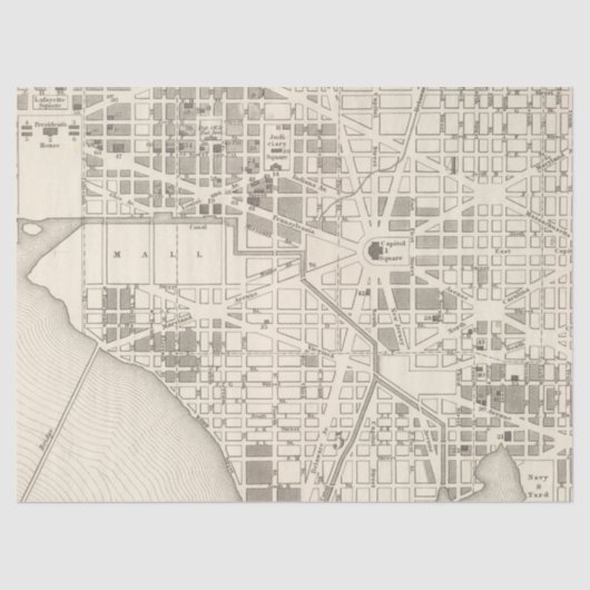Papier Mousseline Design de la série City Map 11 (Recto)