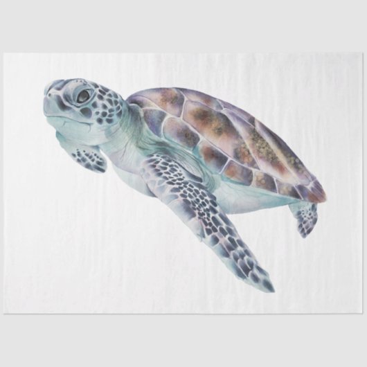 Papier Mousseline Design de la série d'aquarelles sous-marines 21 (Recto)