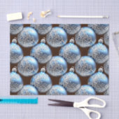 Papier Mousseline Design de la série de puces de Noël bleu et argent (Artisanat)