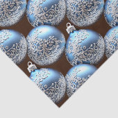 Papier Mousseline Design de la série de puces de Noël bleu et argent (Détail)