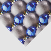 Papier Mousseline Design de la série de puces de Noël bleu et argent (Détail)