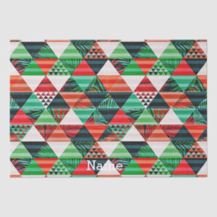Papier Mousseline Design de l'arbre de Noël plein de couleurs heureu