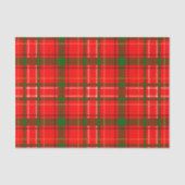 Papier Mousseline Design de Motif de Noël Tartan rouge (Recto)