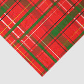 Papier Mousseline Design de Motif de Noël Tartan rouge (Détail)
