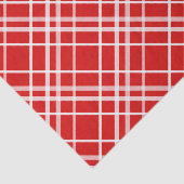 Papier Mousseline Design de Motif en Tartan blanc rouge (Détail)