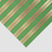 Papier Mousseline Design de série de bandes vert et or 6 (Détail)