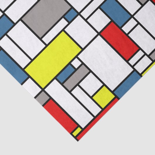 Papier Mousseline Design de style mondrien (Détail)