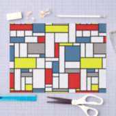 Papier Mousseline Design de style mondrien (Artisanat)