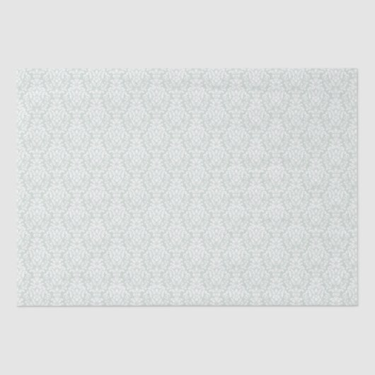 Papier Mousseline Design doux vert damassé (Recto)