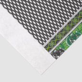 Papier Mousseline design d'un mur vert et jaune suspendu (Détail)