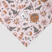 Papier Mousseline Design éffrayant avec Citrouilles, fantômes et cha (Détail)