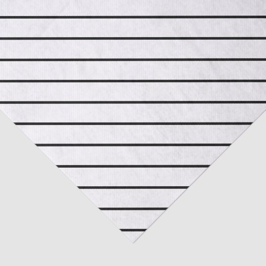 Papier Mousseline Design élégant à rayures noires (Détail)