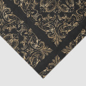 Papier Mousseline Design élégant Art Déco Black Gold (Détail)
