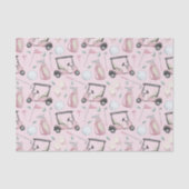 Papier Mousseline Design élégant rose féminin de golf (Recto)