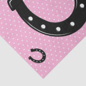 Papier Mousseline Design en fer à cheval rose (Détail)