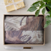 Papier Mousseline Design floral Brown Abstrait 1 (Cadeau)