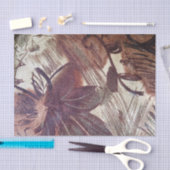 Papier Mousseline Design floral Brown Abstrait 1 (Artisanat)