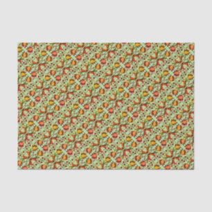 Papier Mousseline Design floral d'art populaire vintage estonien