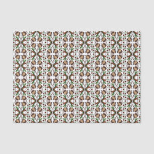 Papier Mousseline Design floral d'art populaire vintage estonien