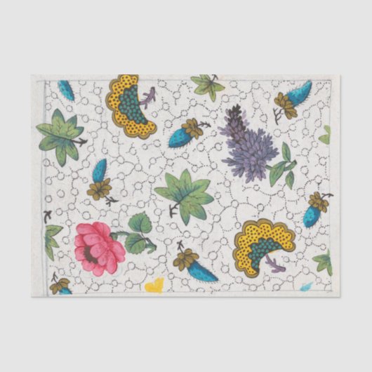 Papier Mousseline Design floral pour Textile imprimé Pl VIII (Recto)