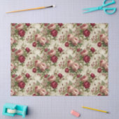 Papier Mousseline Design floral romantique (Artisanat)