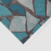 Papier Mousseline Design géométrique Abstrait Turquoise moderne (Détail)