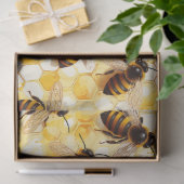 Papier Mousseline Design Honeypeb Bee Series 10 (Cadeau)