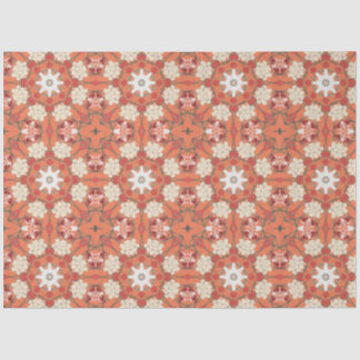 Papier Mousseline Design japonais en rouge et oranges