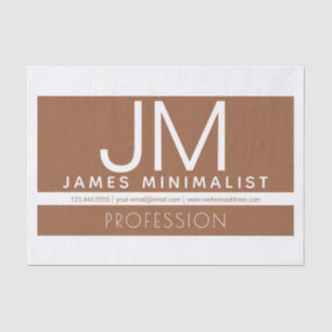 Papier Mousseline Design minimaliste professionnel moderne Marron