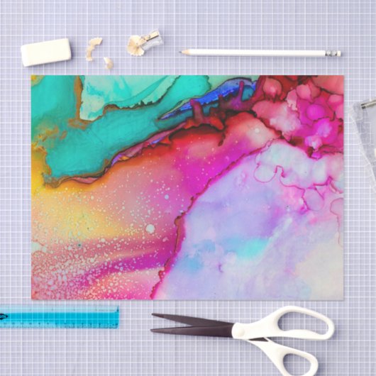 Papier Mousseline Design moderne en marbre Abstrait (Artisanat)