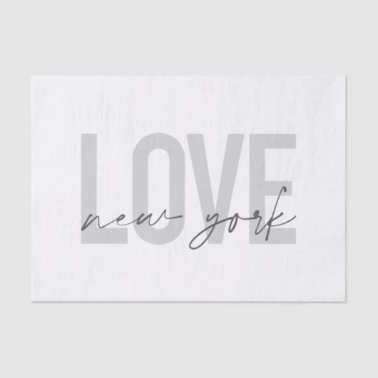 Papier Mousseline Design moderne, urbain, cool simple design de Love (Recto)