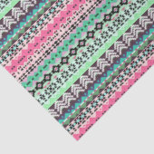 Papier Mousseline Design motif aztèque coloré (Détail)