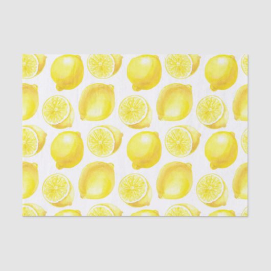 Papier Mousseline Design motif citron (Recto)