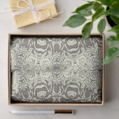 Papier Mousseline Design Motif en mandala beige et taupe (Cadeau)