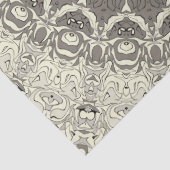 Papier Mousseline Design Motif en mandala beige et taupe (Détail)