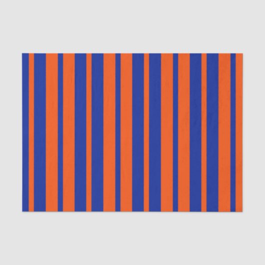 Papier Mousseline Design Motif Orange Blue (Recto)
