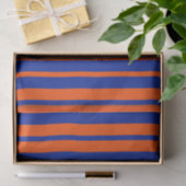 Papier Mousseline Design Motif Orange Blue (Cadeau)