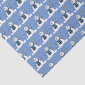 Papier Mousseline Design Motif Snowman (Détail)