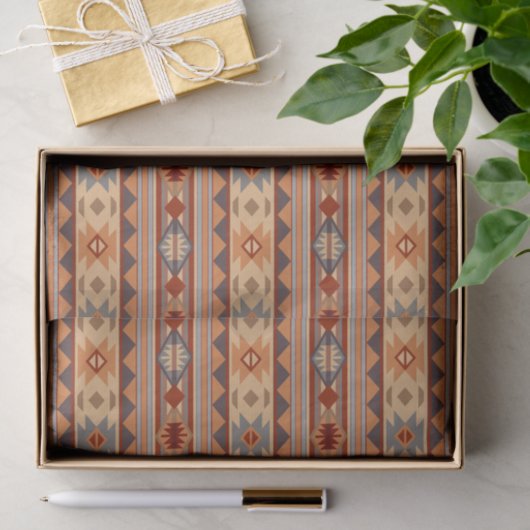 Papier Mousseline Design Motif Sud-Ouest Tan (Cadeau)