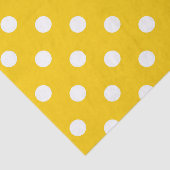 Papier Mousseline Design Pois blanc jaune (Détail)