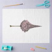 Papier Mousseline Design rose et or Steampunk Series 17 (Artisanat)